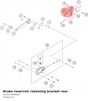Diagram preview: Brake reservoir retaining bracket rear (A61813068000)