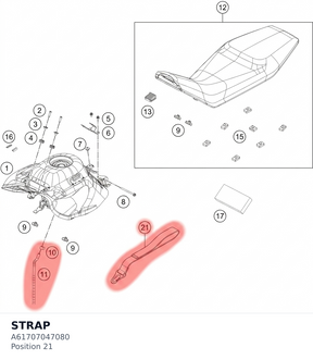 Diagram preview: STRAP (A61707047080)