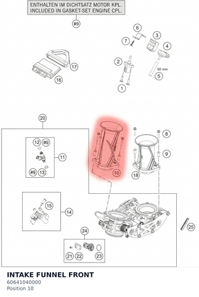 Diagram preview: INTAKE FUNNEL FRONT (60641040000)