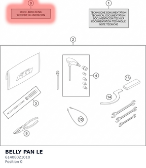 Diagram preview: BELLY PAN LE (61408021010)