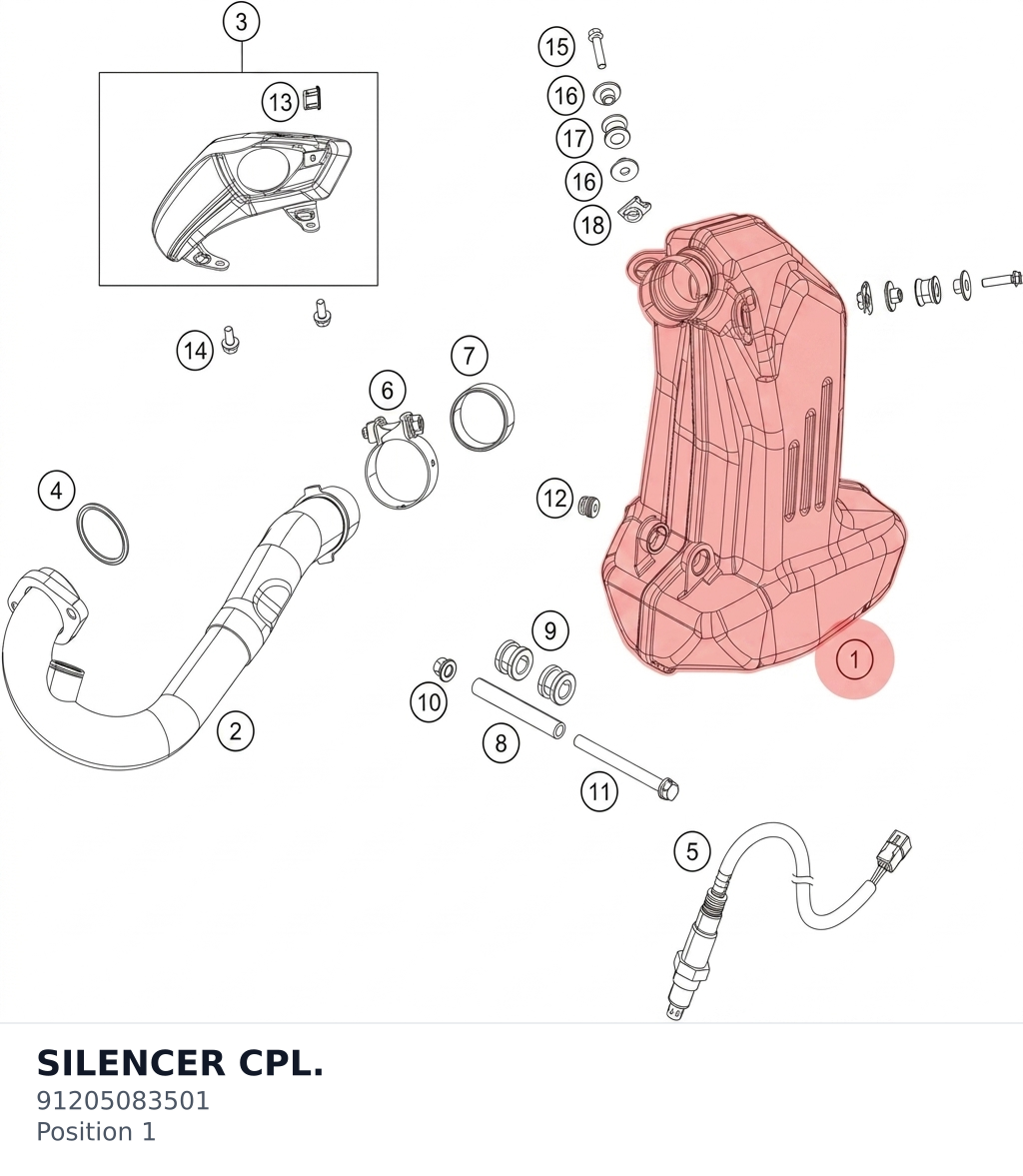 Diagram preview: SILENCER CPL. (91205083501)