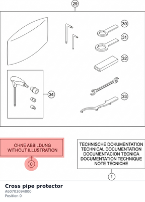 Diagram preview: Cross pipe protector (A60703094000)