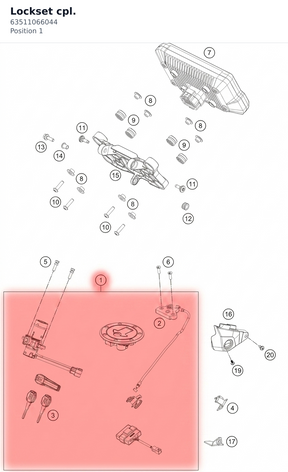 Diagram preview: Lockset cpl. (63511066044)