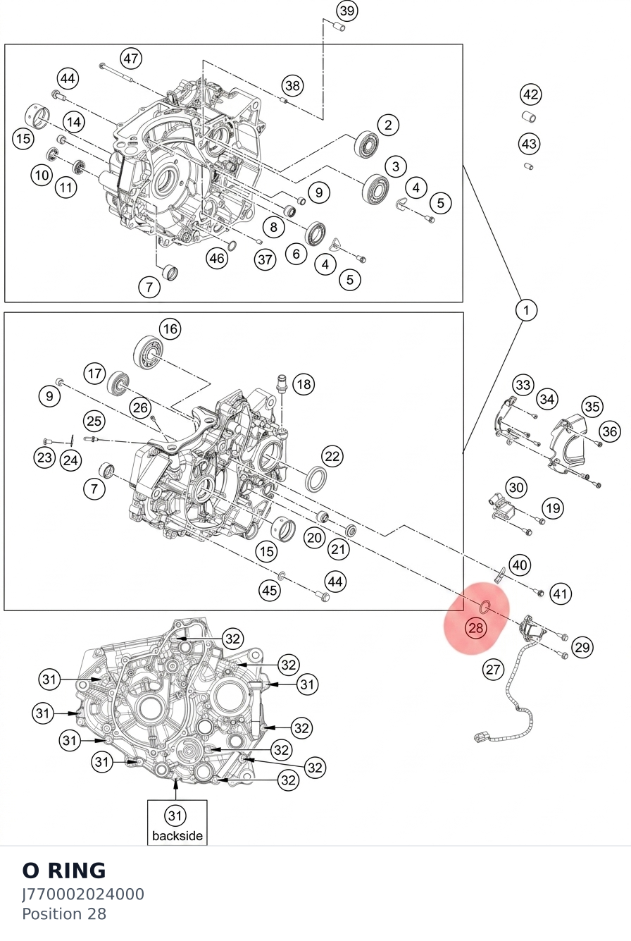 Diagram preview: O RING (J770002024000)