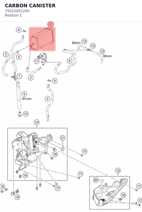 Diagram preview: CARBON CANISTER (75015001200)