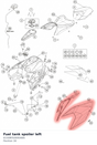 Diagram preview: Fuel tank spoiler left (61508050000ABA)