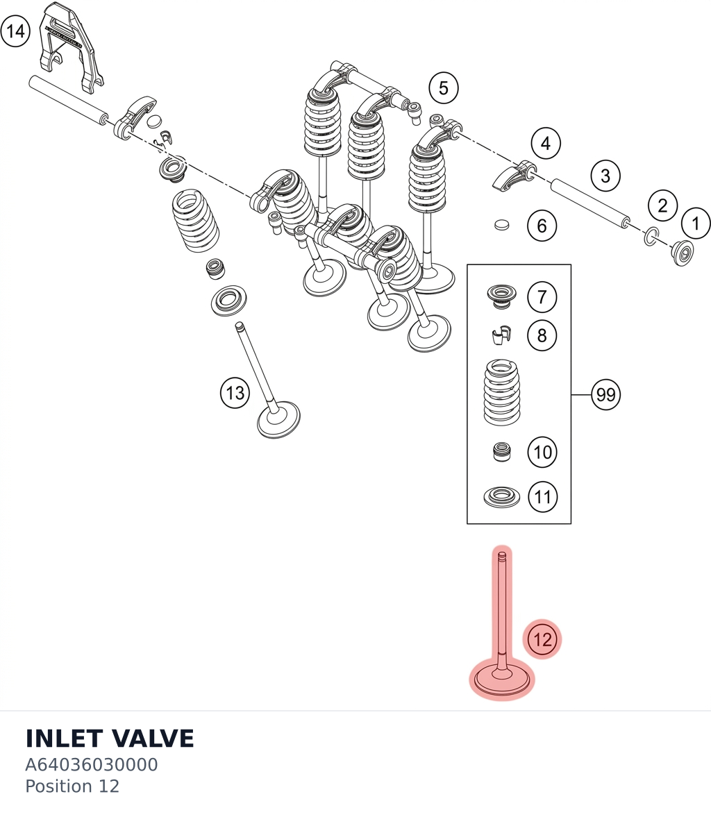 Diagram preview: INLET VALVE (A64036030000)