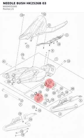 Diagram preview: NEEDLE BUSH HK2526B         03 (60004031000)