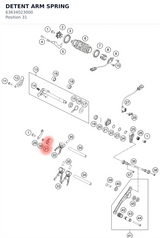 Diagram preview: DETENT ARM SPRING (63634023000)