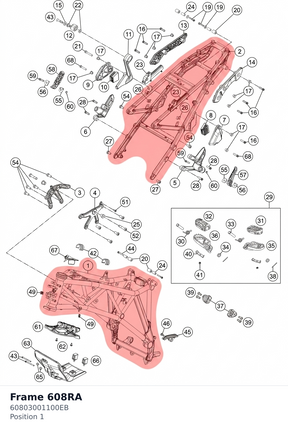 Diagram preview: Frame  608RA (60803001100EB)