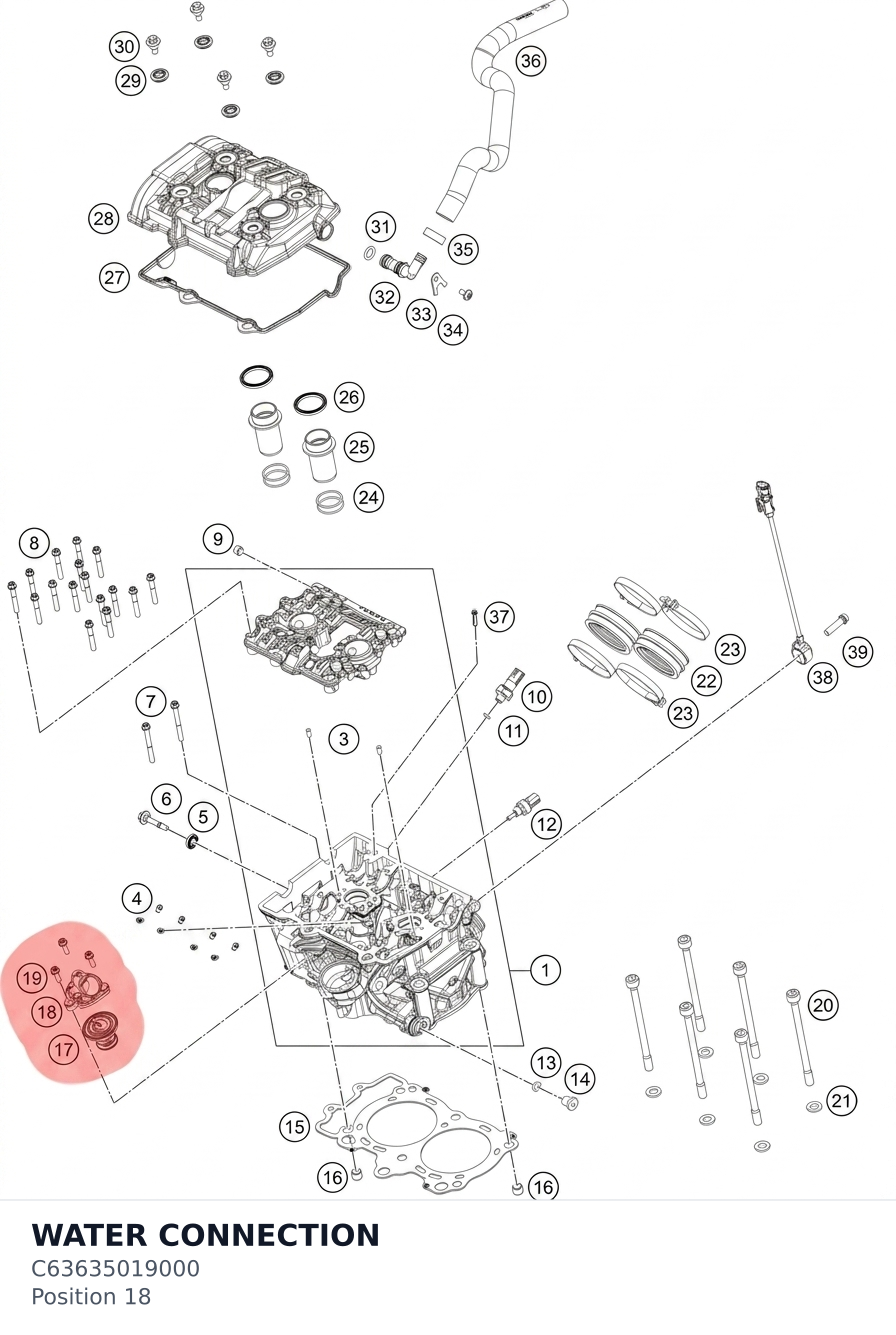 Diagram preview: WATER CONNECTION (C63635019000)