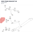 Diagram preview: SIDE STAND BRACKET 08 (76503026000)