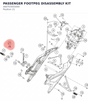 Diagram preview: PASSENGER FOOTPEG DISASSEMBLY KIT (A60703055000)