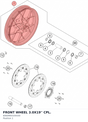 Diagram preview: FRONT WHEEL 3.0X19'' CPL. (6060900104430)