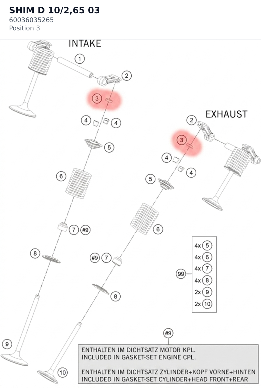 Diagram preview: SHIM D 10/2,65              03 (60036035265)