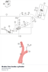 Diagram preview: Brake line brake cylinder (A62442001000)