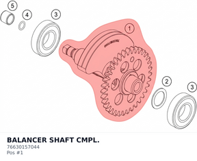 Diagram preview: BALANCER SHAFT CMPL. (76630157044)