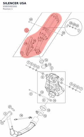 Diagram preview: SILENCER USA (95805082000)
