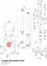 Diagram preview: CLAMP FOR BRAKE HOSE (77701085100BJ)
