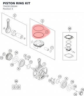 Diagram preview: PISTON RING KIT (79430130044)