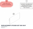 Diagram preview: DISPLACEMENT STICKER SET 500 XW-F (A49008078023)