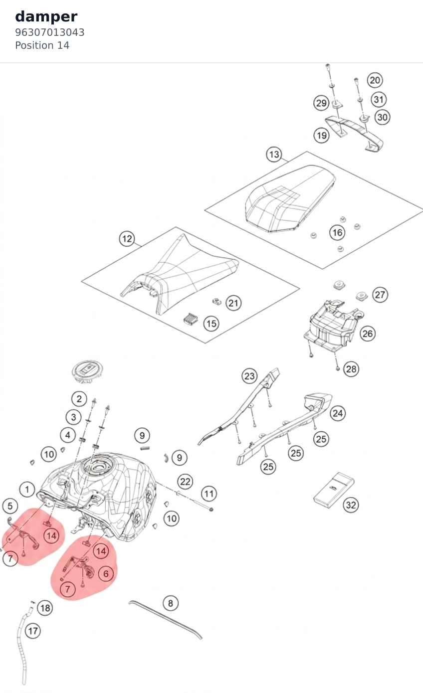 Diagram preview: damper (96307013043)