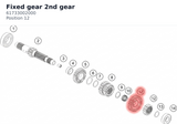 Diagram preview: Fixed gear 2nd gear (61733002000)