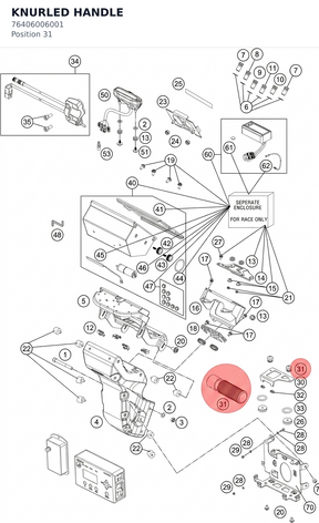 Diagram preview: KNURLED HANDLE (76406006001)