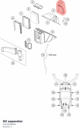 Diagram preview: Oil separator (61930088000)
