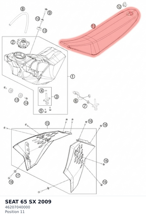 Diagram preview: SEAT 65 SX         2009 (46207040000)
