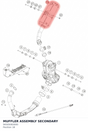 Diagram preview: MUFFLER ASSEMBLY SECONDARY (94505083000)