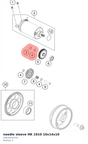 Diagram preview: needle sleeve HK 1010 10x14x10 (C0618101410)