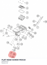 Diagram preview: FLAT HEAD SCREW M5X10 (J005050103)