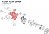 Diagram preview: WATER PUMP COVER (6173505201041)