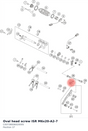 Diagram preview: Oval head screw ISR M6x20-A2-7 (C0073800602000S)