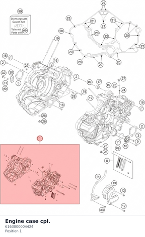 Diagram preview: Engine case cpl. (6163000004424)