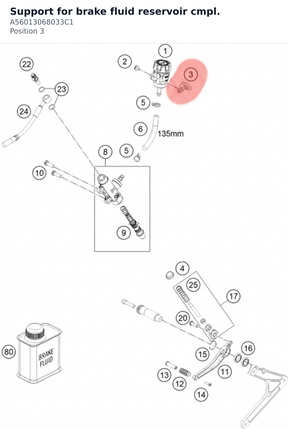 Diagram preview: Support for brake fluid reservoir cmpl. (A56013068033C1)