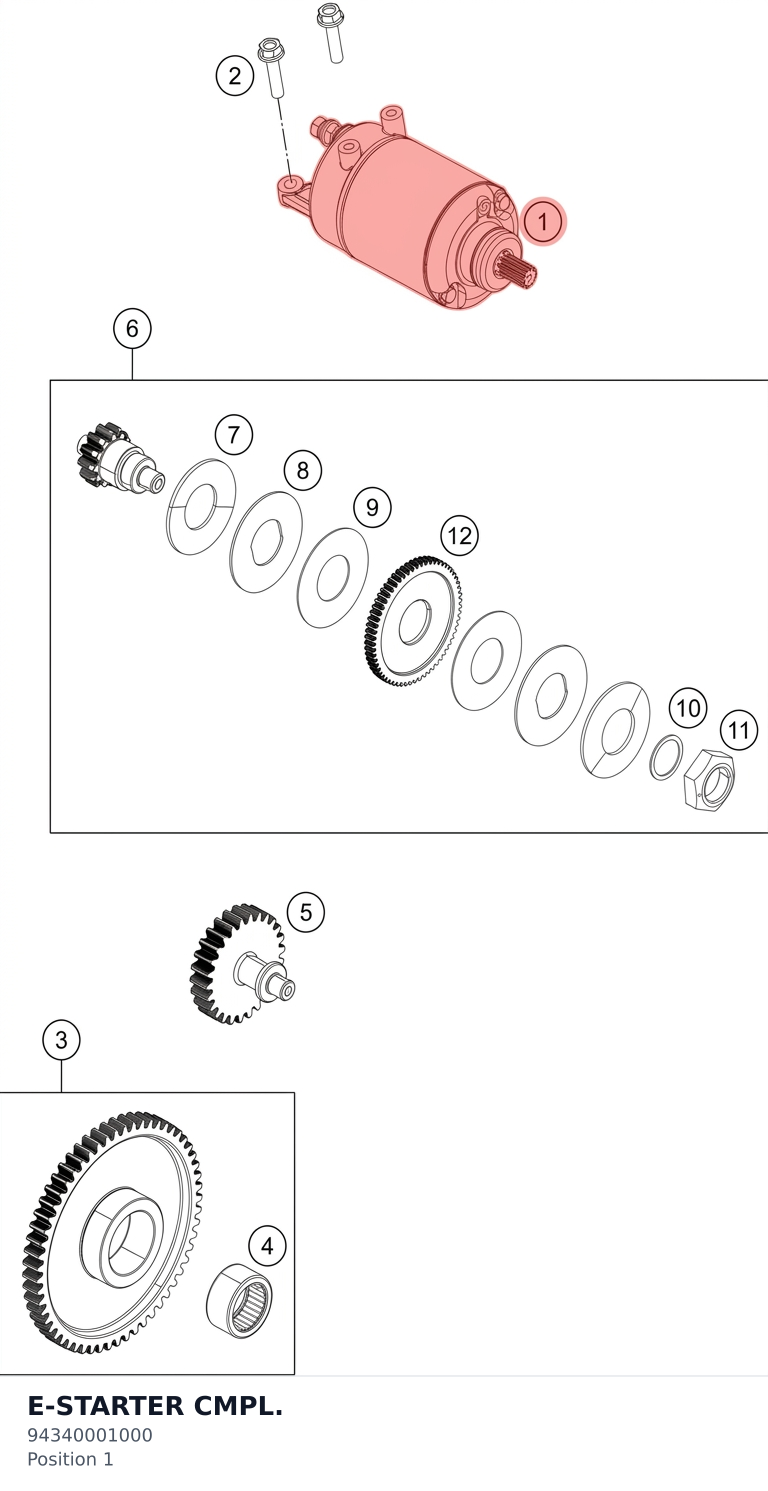Diagram preview: E-STARTER CMPL. (94340001000)