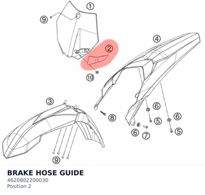 Diagram preview: BRAKE HOSE GUIDE (4620802200030)