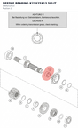 Diagram preview: NEEDLE BEARING K21X25X13 SPLIT (0405212513)
