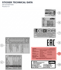 Diagram preview: STICKER TECHNICAL DATA (A67503097000)
