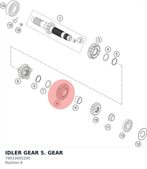 Diagram preview: IDLER GEAR 5. GEAR (79033005200)