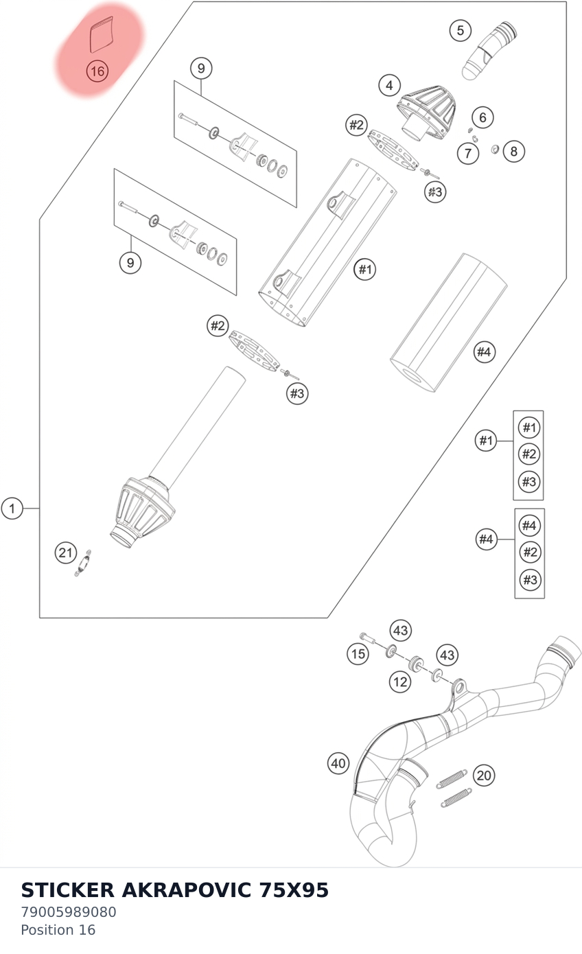 Diagram preview: STICKER AKRAPOVIC 75X95 (79005989080)