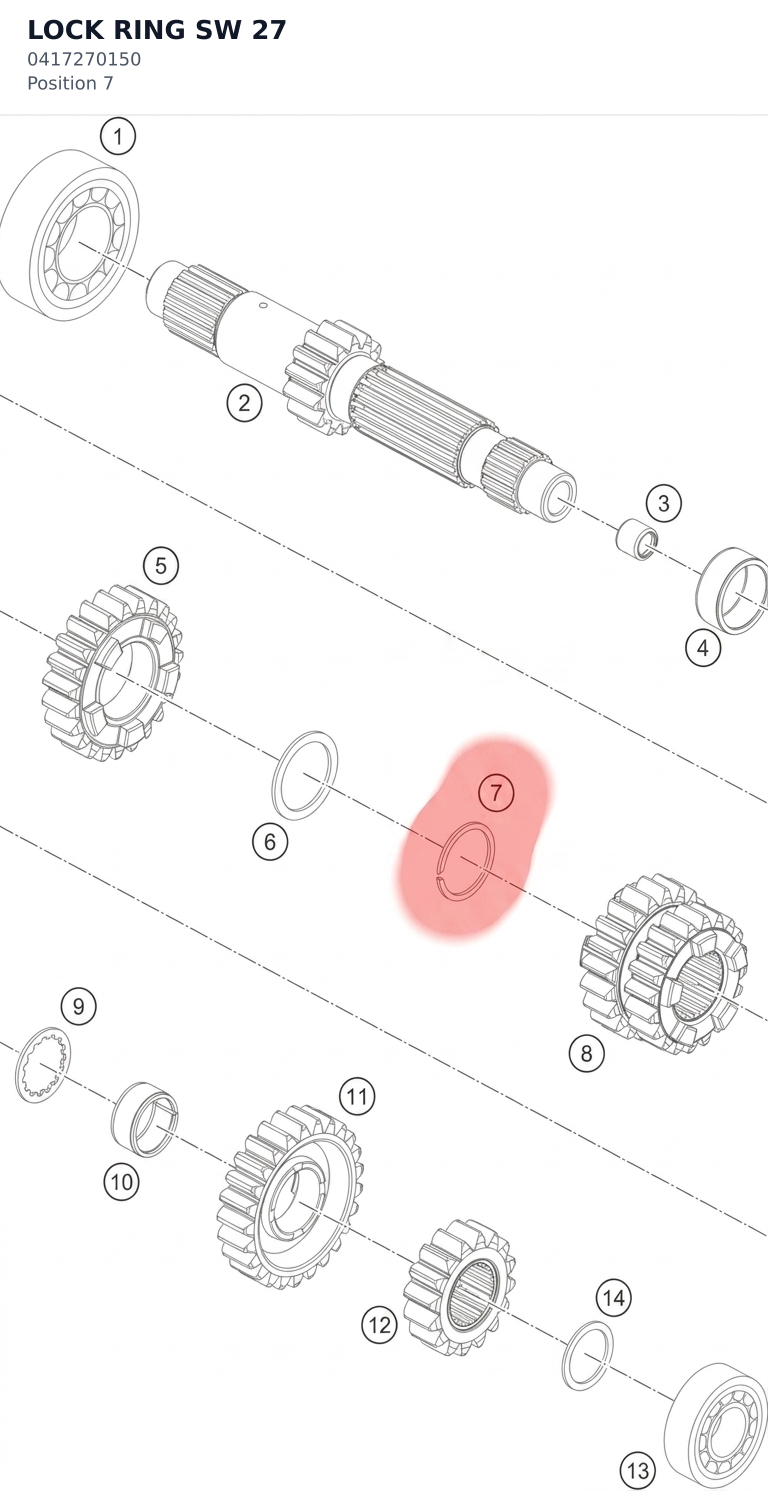 Diagram preview: LOCK RING SW 27 (0417270150)