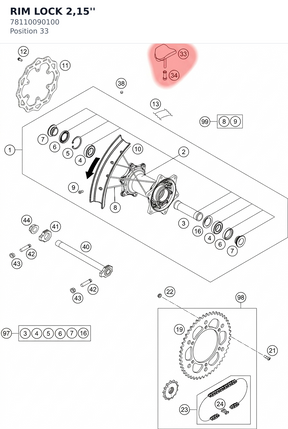 Diagram preview: RIM LOCK 2,15'' (78110090100)
