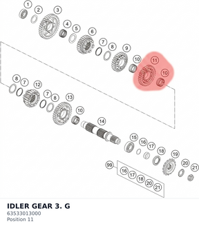 Diagram preview: IDLER GEAR 3. G (63533013000)