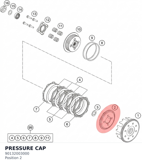 Diagram preview: PRESSURE CAP (90132003000)