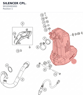 Diagram preview: SILENCER CPL. (90105083000)