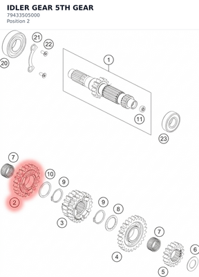 Diagram preview: IDLER GEAR 5TH GEAR (79433505000)