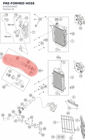 Diagram preview: PRE-FORMED HOSE (61935024020)